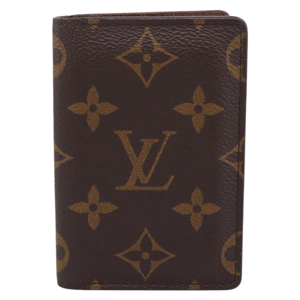 LOUIS VUITTON Monogram Organizer De Poch Card Case M60502 LV Auth 197941M