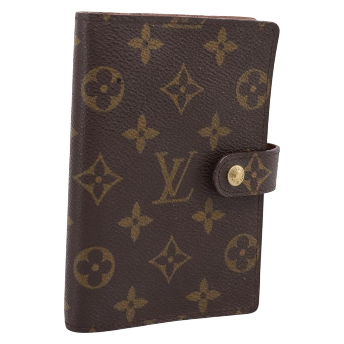LOUIS VUITTON Monogram Agenda PM Day Planner Cover R20005 LV Auth 197955