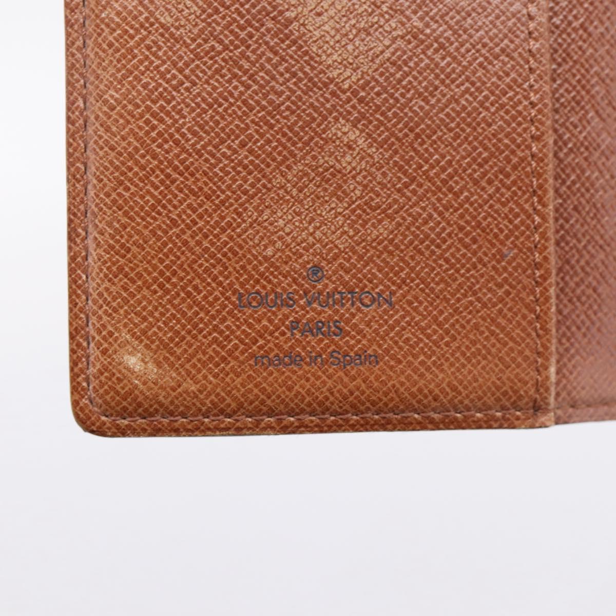 LOUIS VUITTON Monogram Agenda PM Day Planner Cover R20005 LV Auth 197955