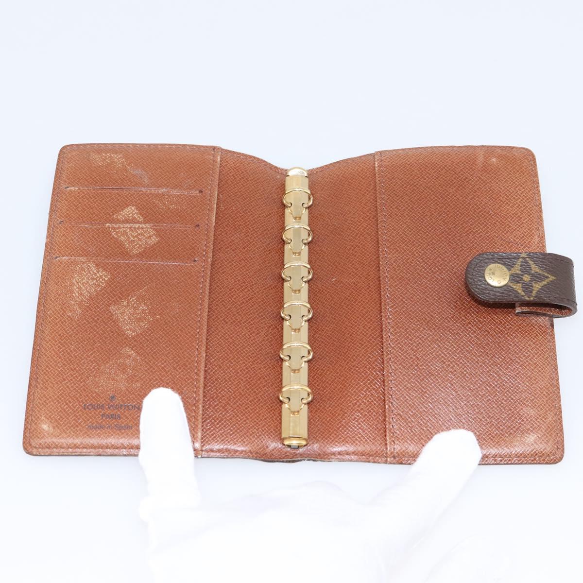 LOUIS VUITTON Monogram Agenda PM Day Planner Cover R20005 LV Auth 197955
