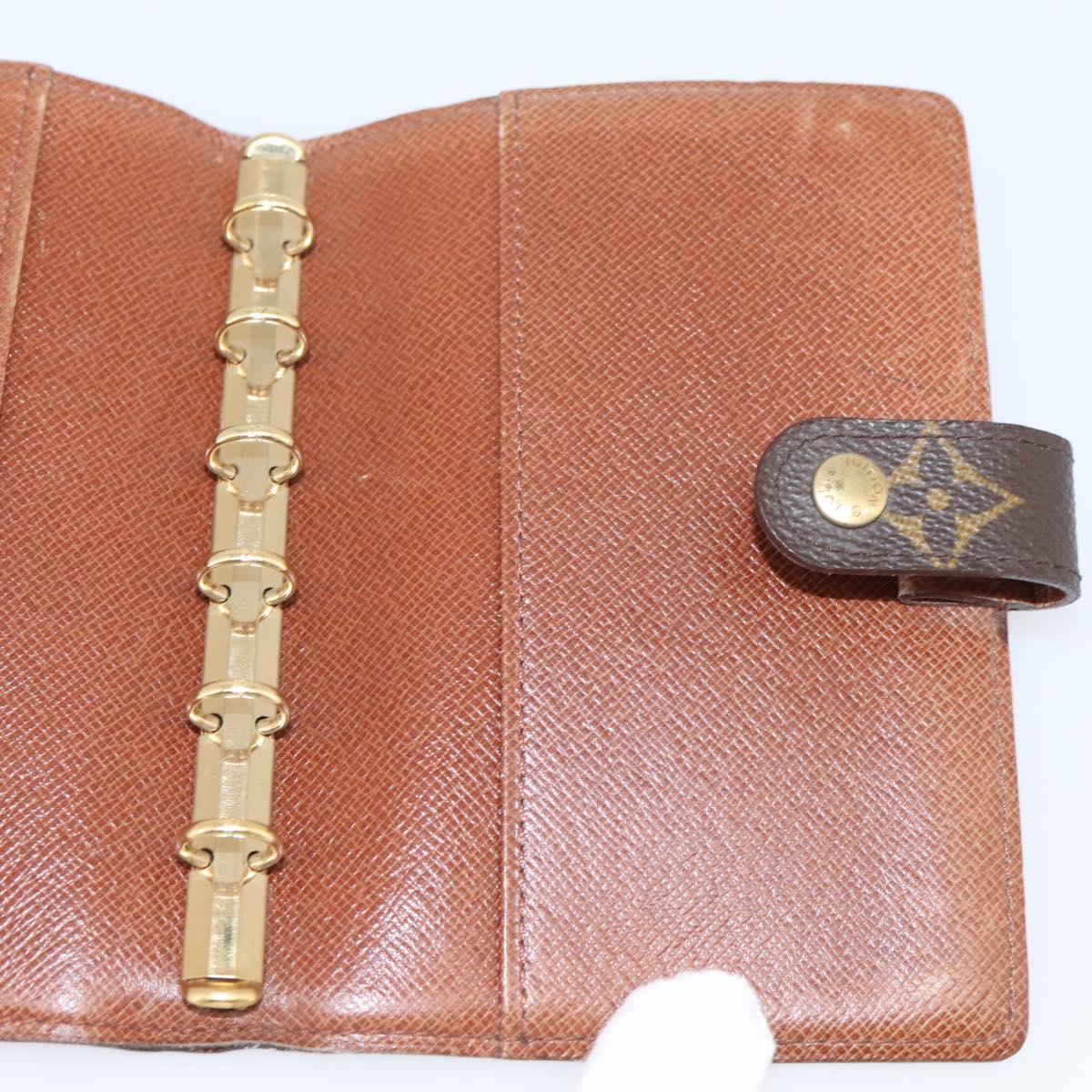 LOUIS VUITTON Monogram Agenda PM Day Planner Cover R20005 LV Auth 197955