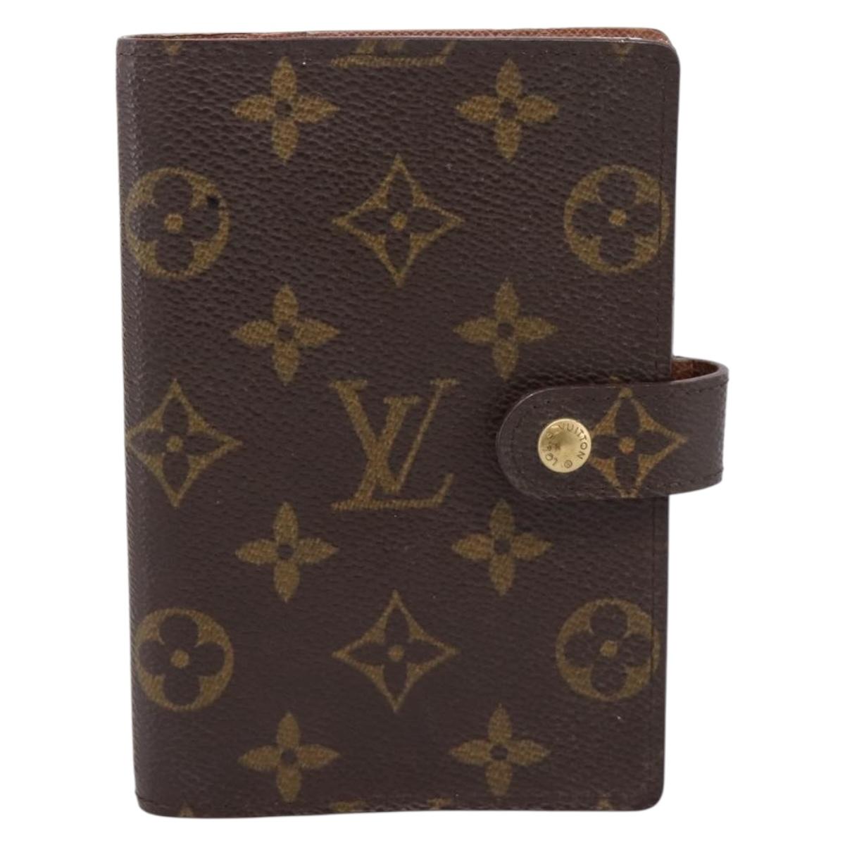LOUIS VUITTON Monogram Agenda PM Day Planner Cover R20005 LV Auth 197955