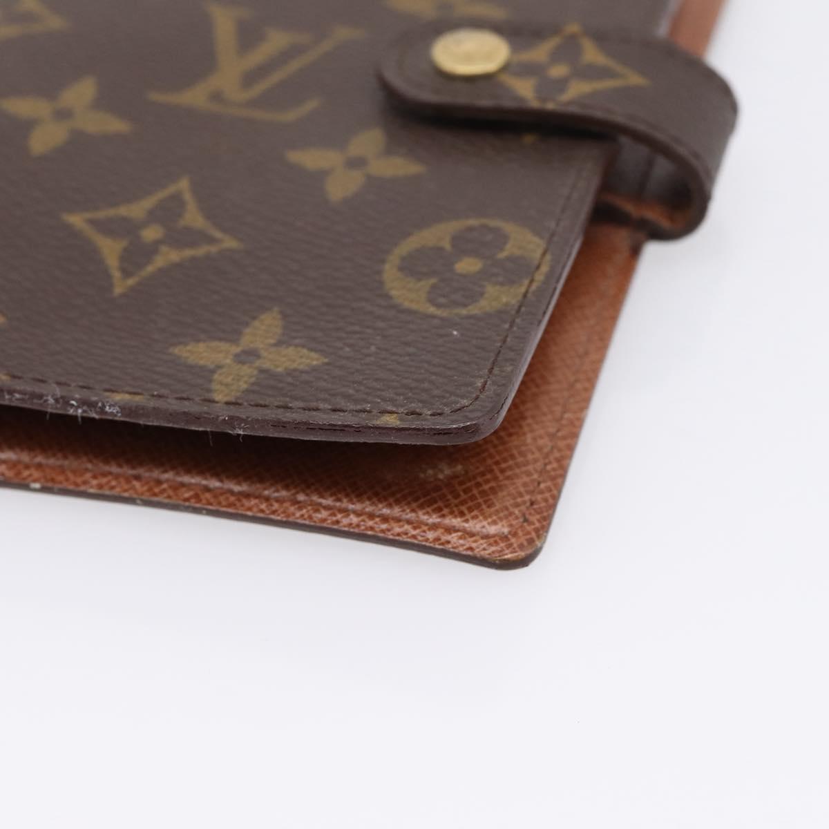 LOUIS VUITTON Monogram Agenda PM Day Planner Cover R20005 LV Auth 197955