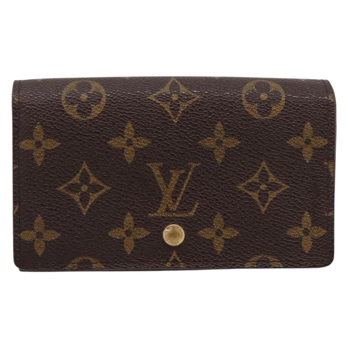 LOUIS VUITTON Monogram Porte Monnaie Billets Tresor Wallet M61730 Auth 197956V