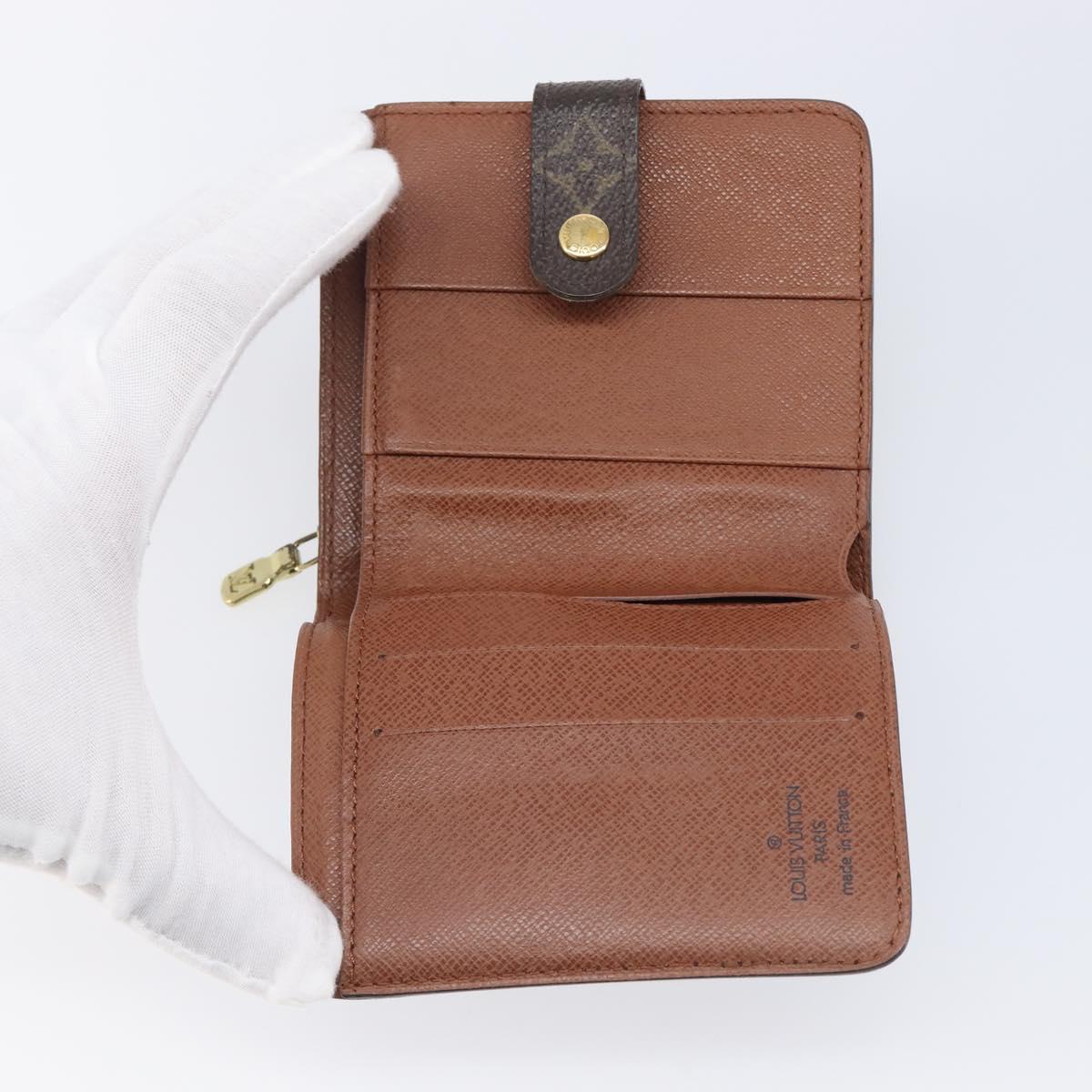 LOUIS VUITTON Monogram Compact Zip Wallet M61667 LV Auth 197958A