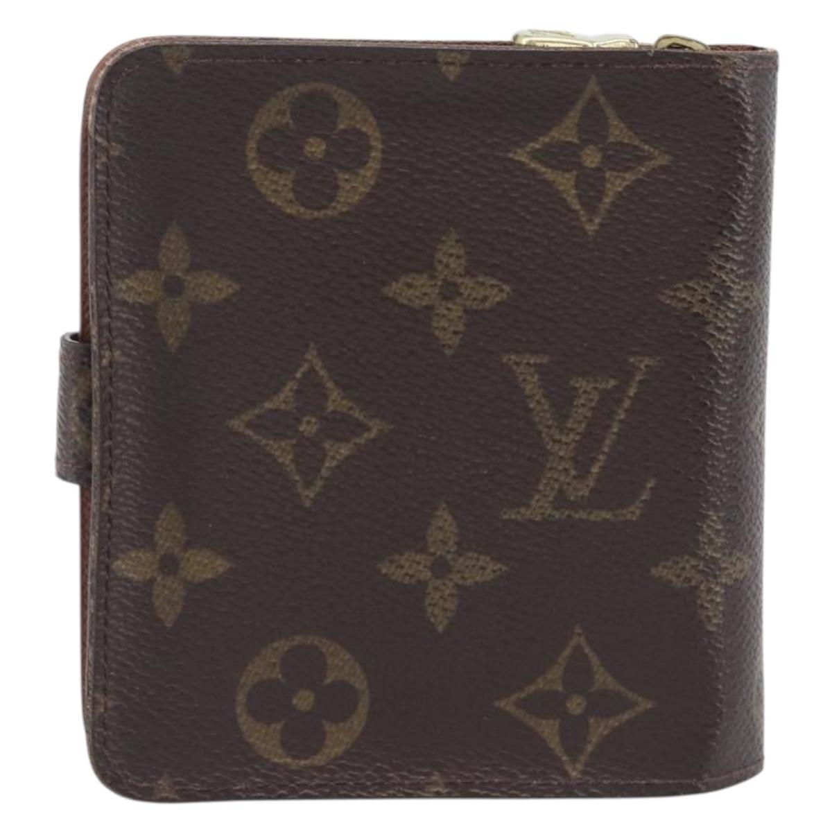 LOUIS VUITTON Monogram Compact Zip Wallet M61667 LV Auth 197958A