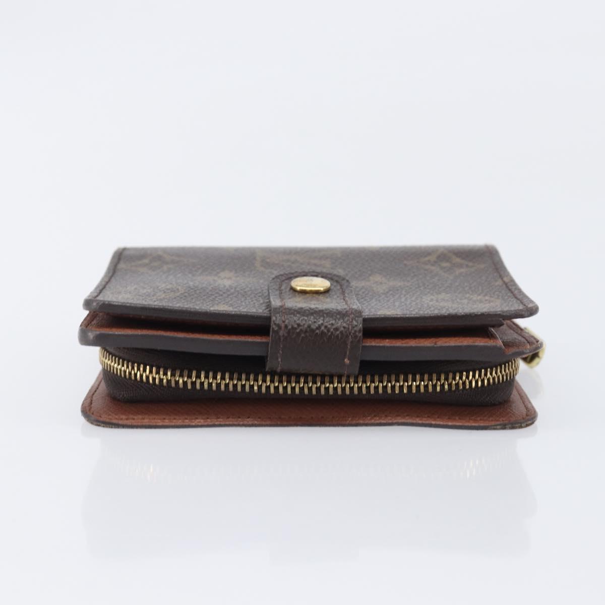 LOUIS VUITTON Monogram Compact Zip Wallet M61667 LV Auth 197958A