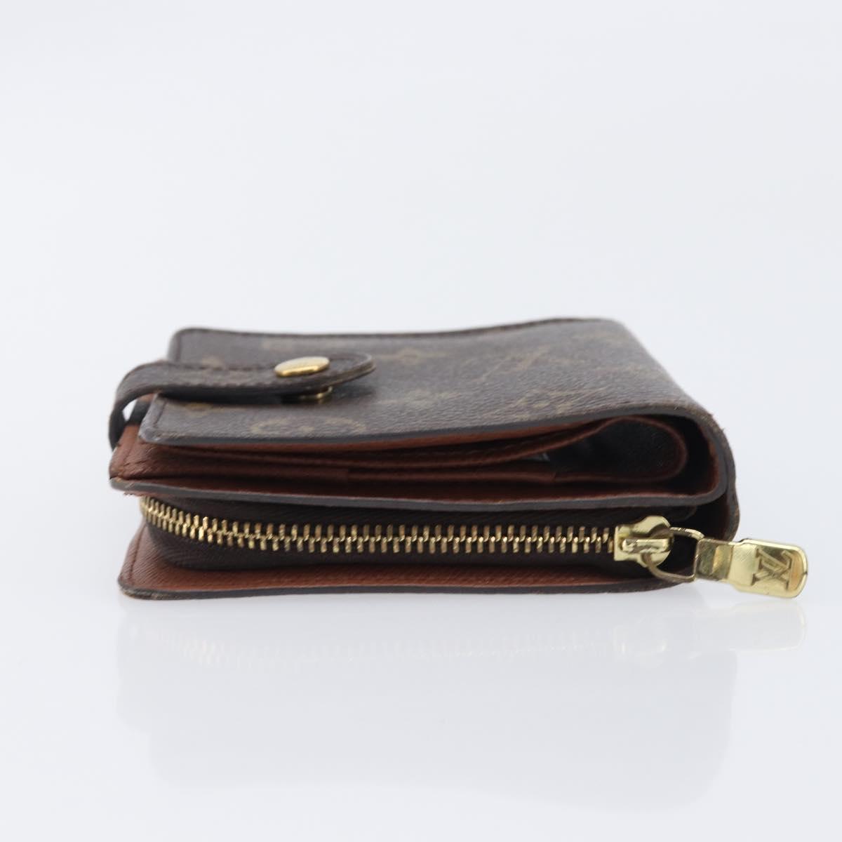 LOUIS VUITTON Monogram Compact Zip Wallet M61667 LV Auth 197958A