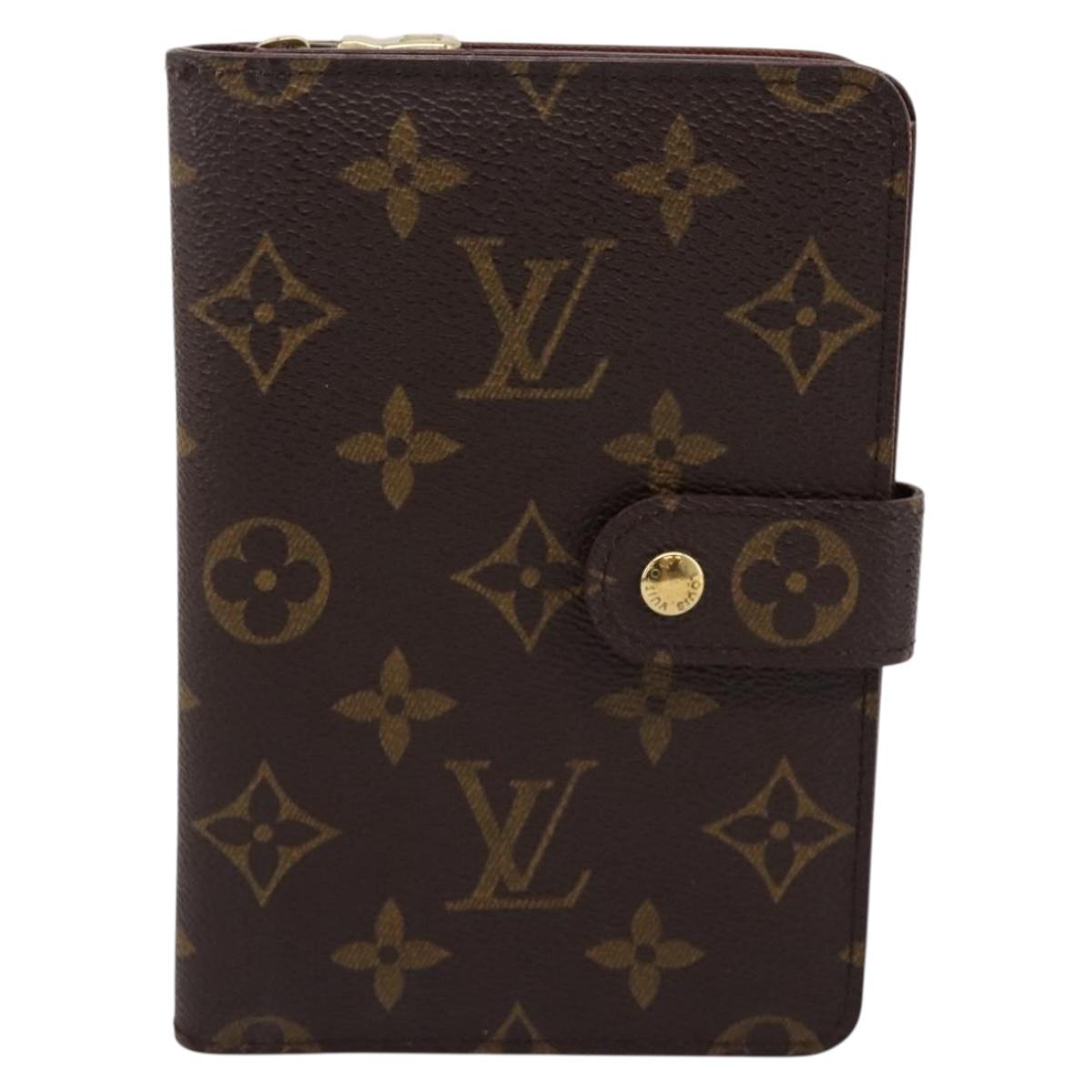 LOUIS VUITTON Monogram Porto Papie Zip Wallet M61207 LV Auth 197963V