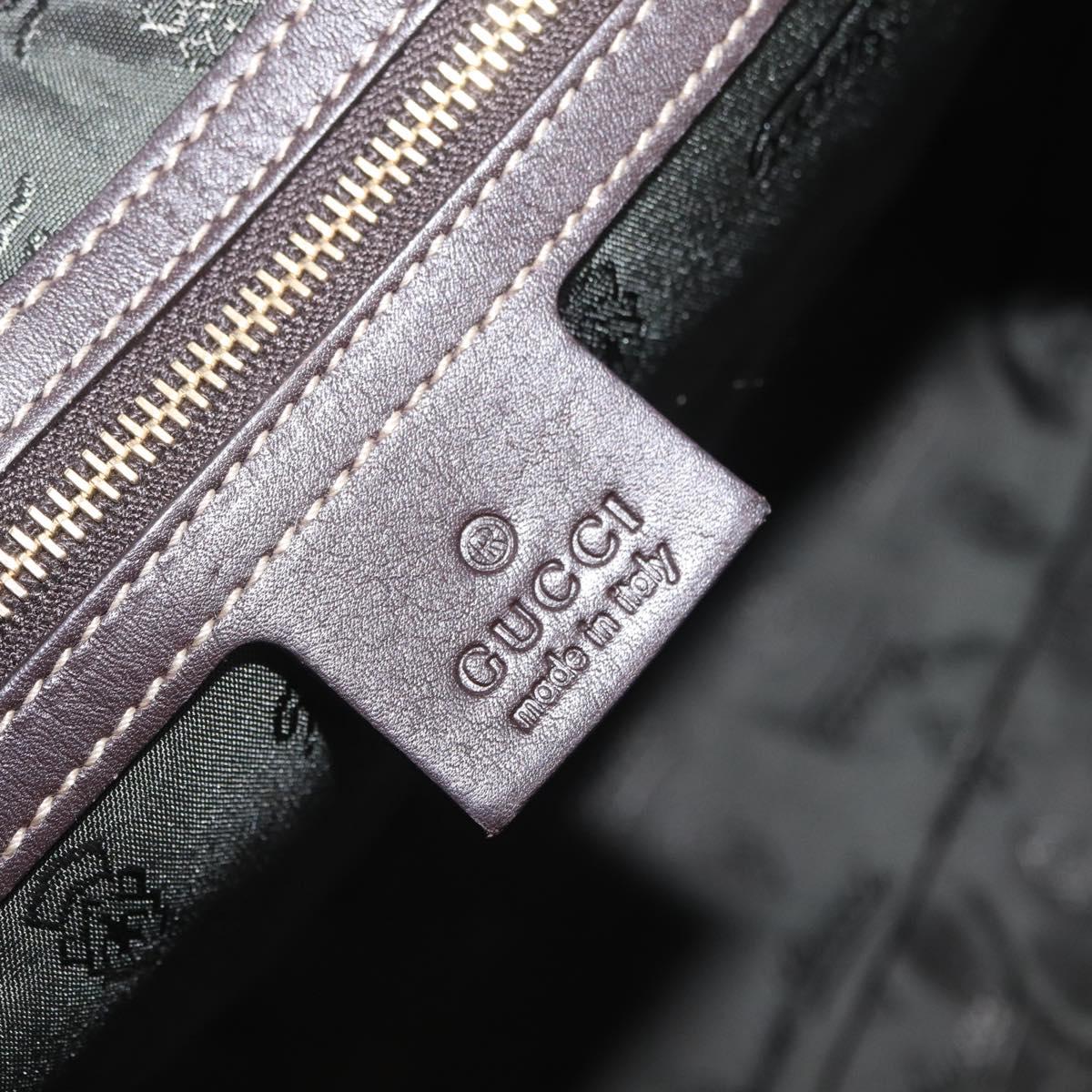 GUCCI GG Crystal Hand Bag Coated Canvas Beige Gold 197020 Auth 198032