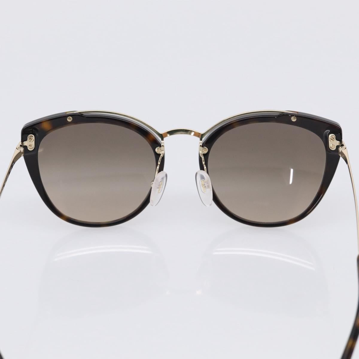 PRADA Sunglasses Metal Black Gold Auth 198049M