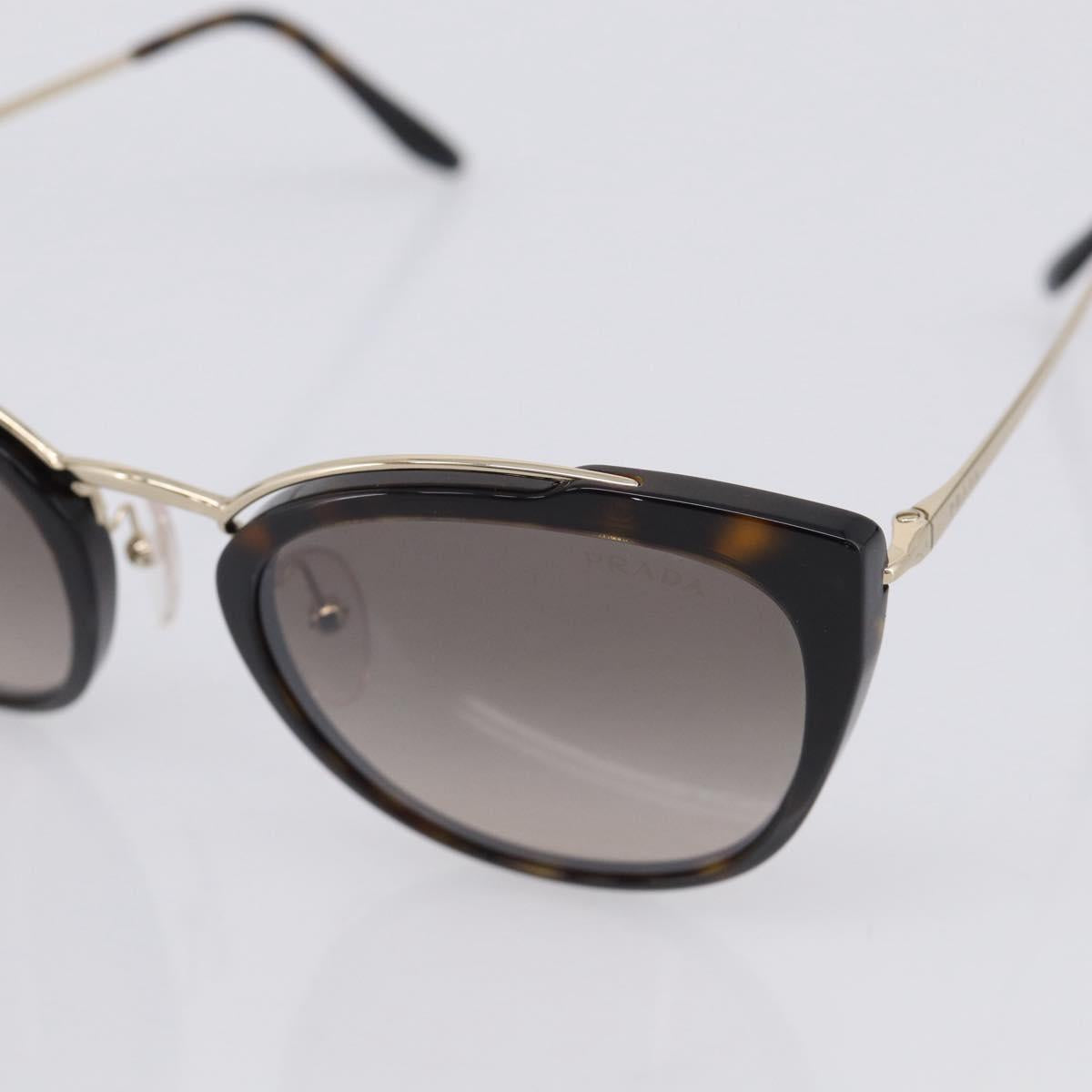 PRADA Sunglasses Metal Black Gold Auth 198049M