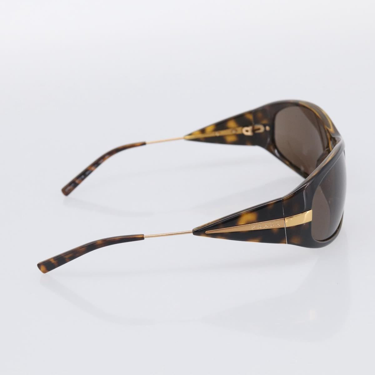 PRADA Sunglasses Plastic Black Gold Auth 198050M