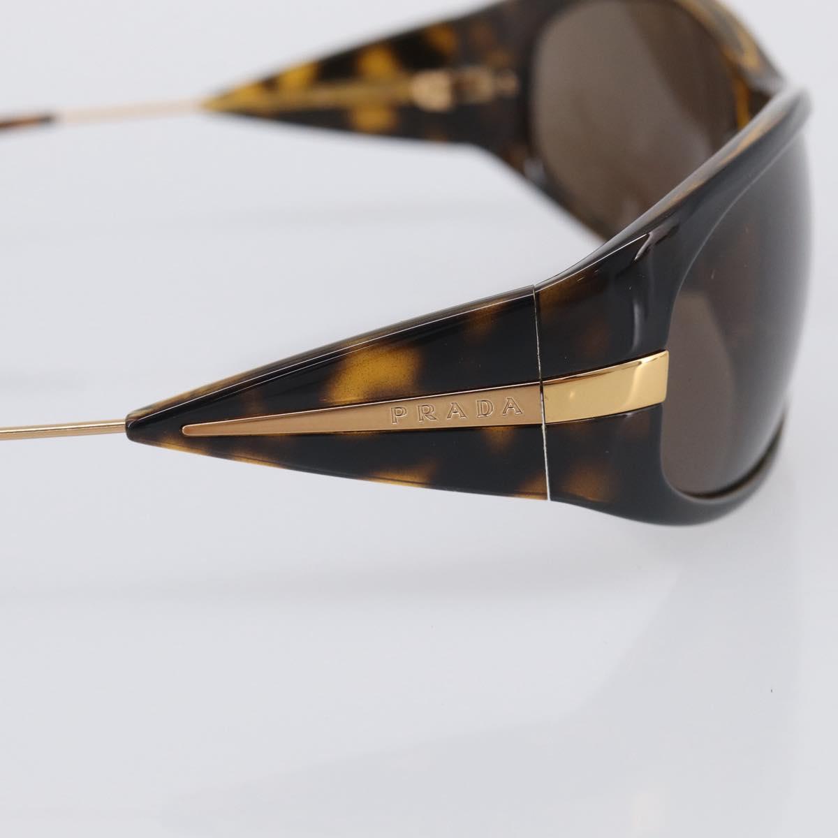 PRADA Sunglasses Plastic Black Gold Auth 198050M