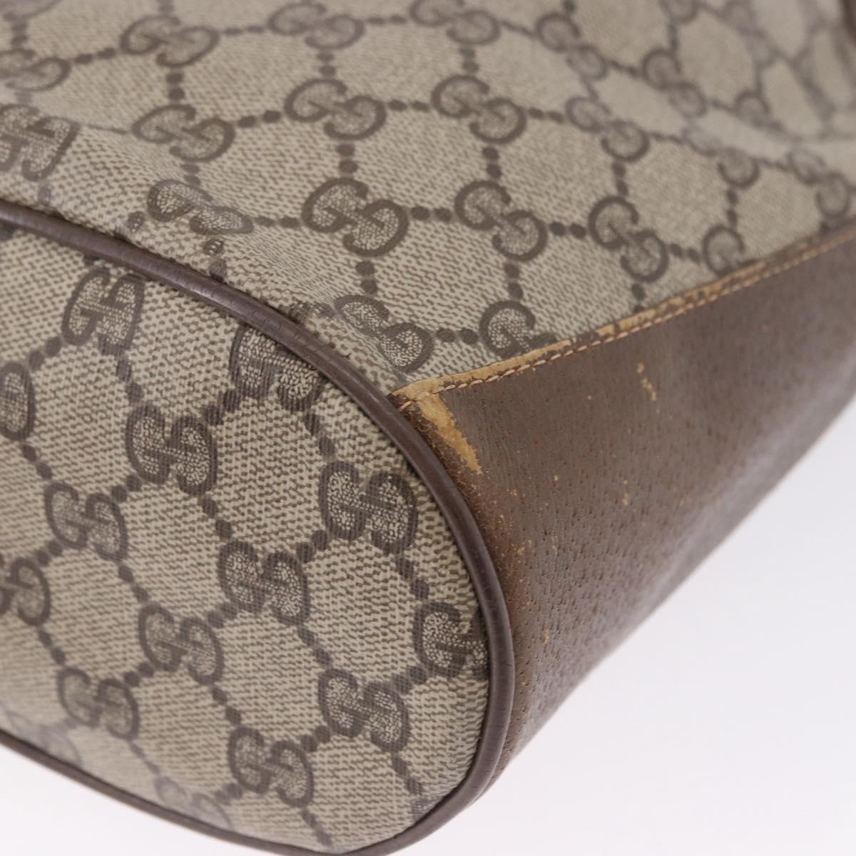 GUCCI GG Supreme Web Sherry Line Bag PVC Beige Gold 72 02 034 Auth 198252