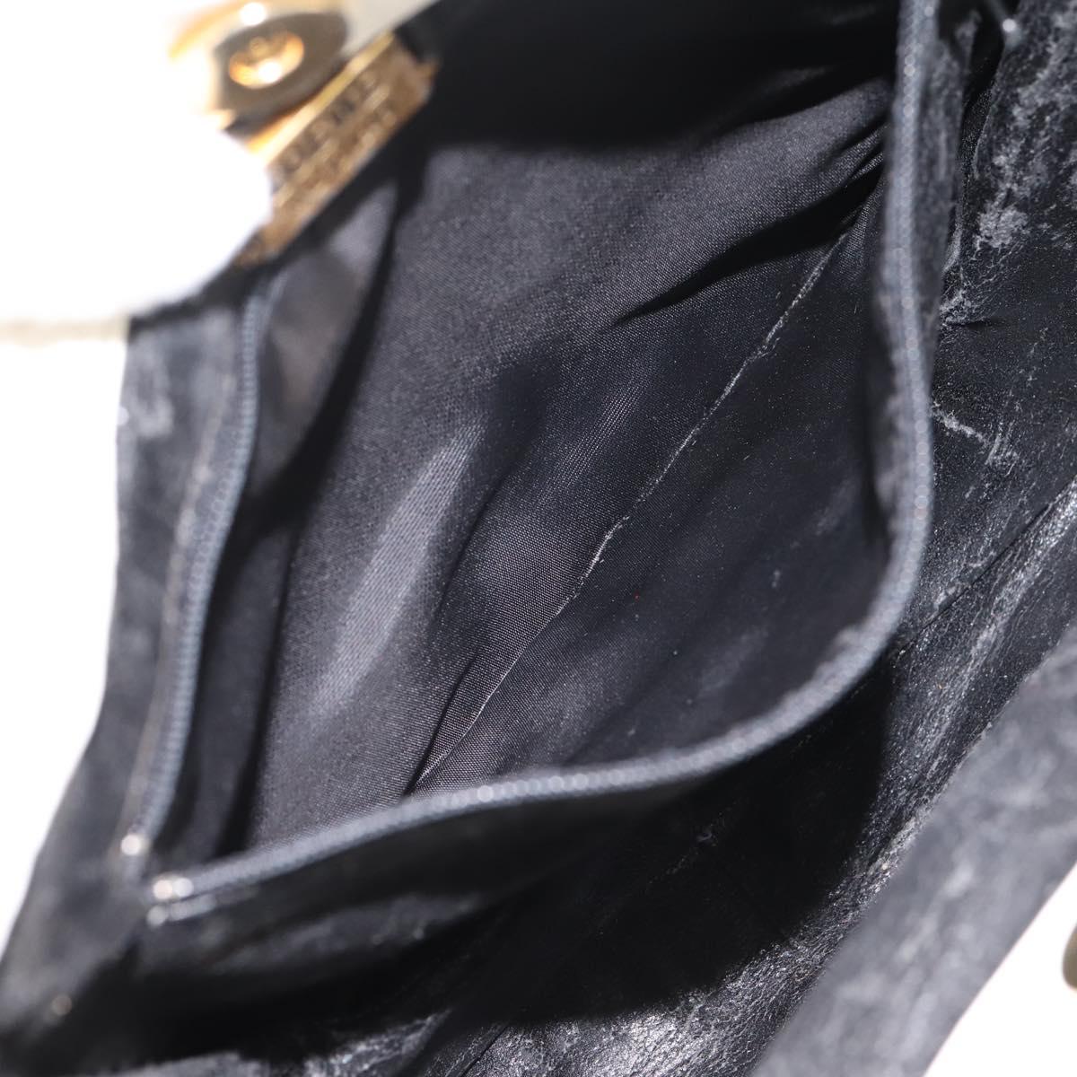 LOEWE Shoulder Bag Leather White Gold Auth 198255