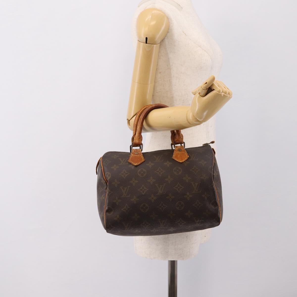 LOUIS VUITTON Monogram Speedy 25 Hand Bag M41528 LV Auth 198256
