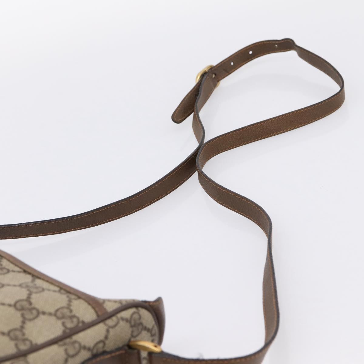 GUCCI GG Supreme Web Sherry Line Bag PVC Beige Gold 89 02 032 Auth 198257