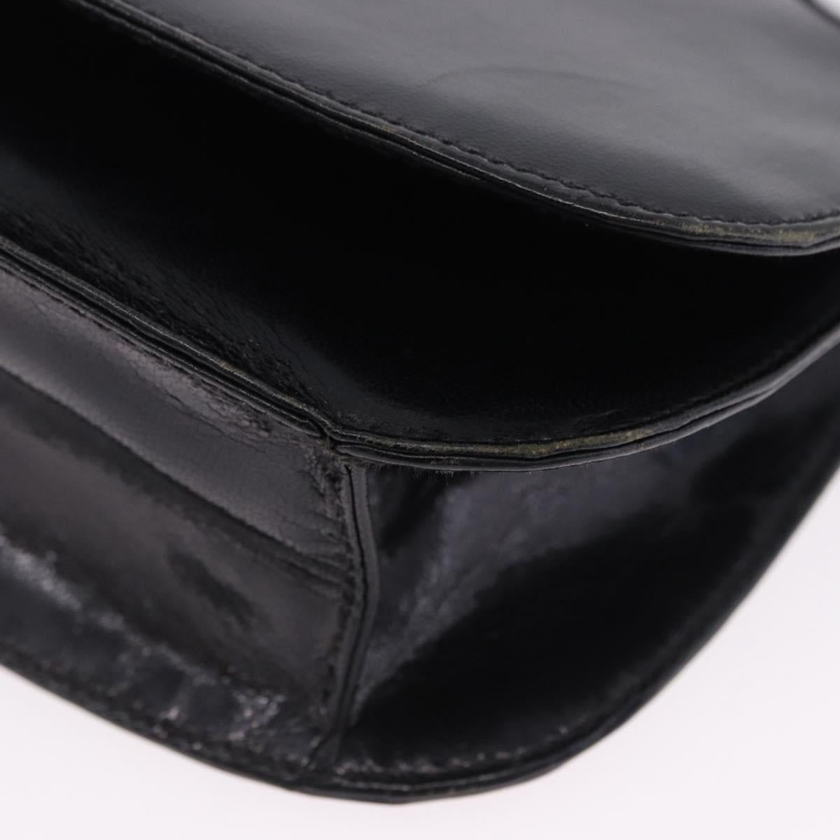PRADA Chain Shoulder Bag Leather Black Auth 198267V