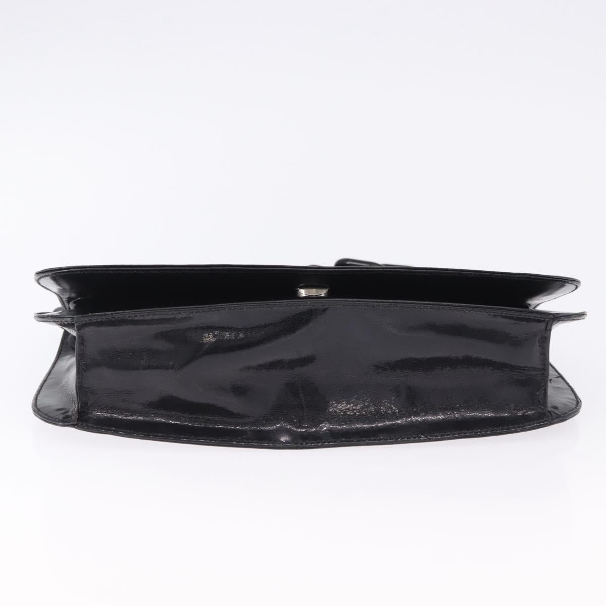 PRADA Chain Shoulder Bag Leather Black Auth 198267V