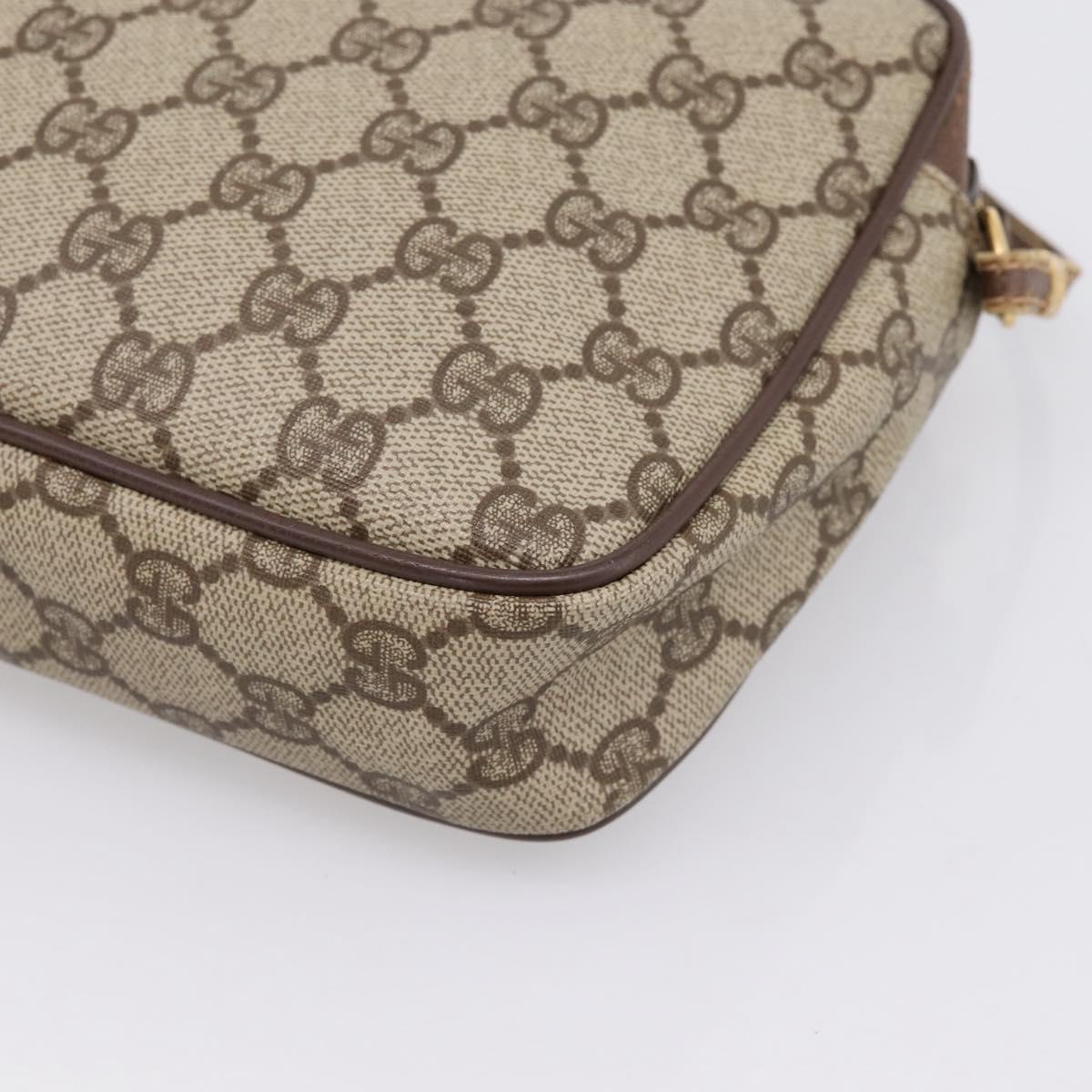 GUCCI GG Supreme Shoulder Bag PVC Beige Gold 007 115 6423 Auth 198269