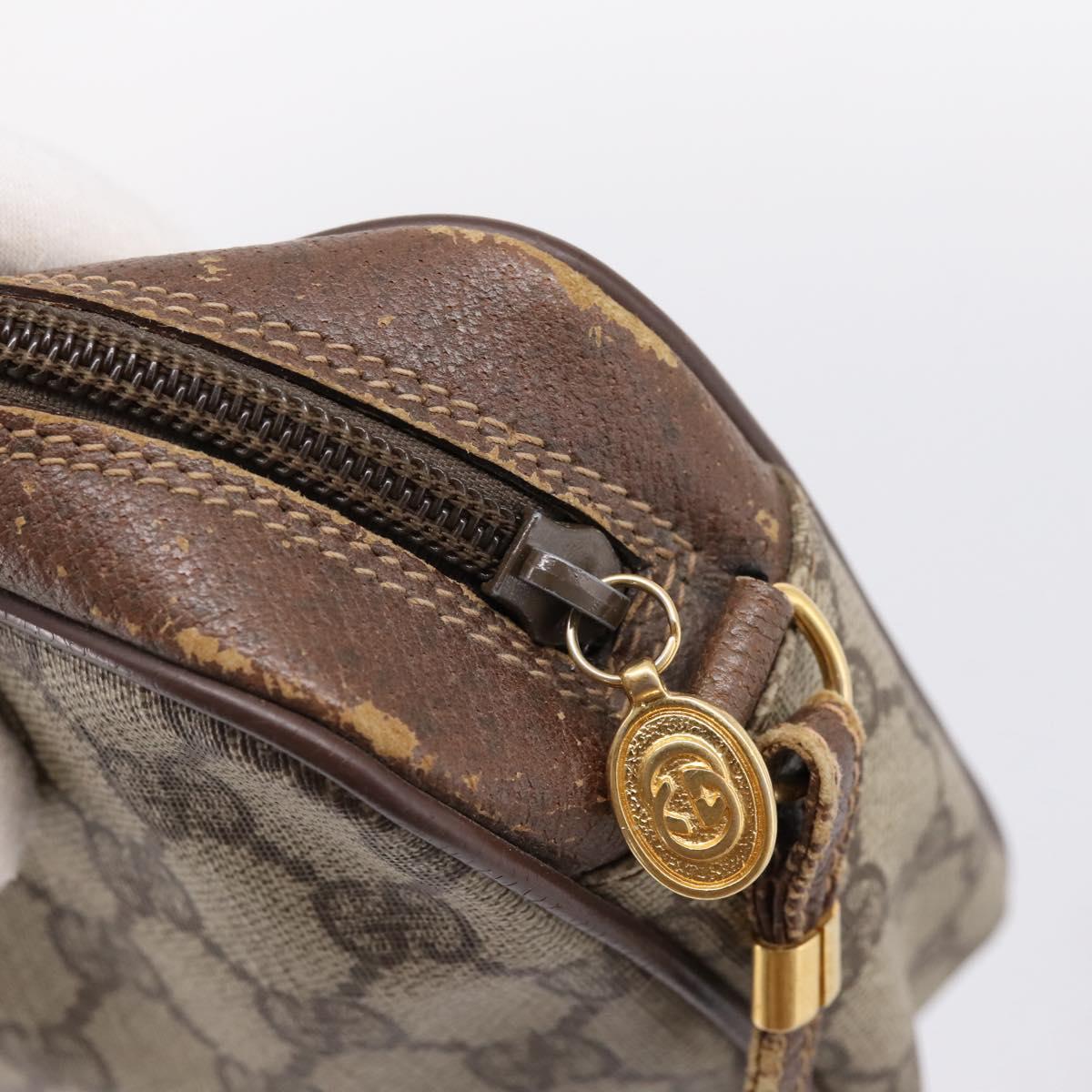 GUCCI GG Supreme Shoulder Bag PVC Beige Gold 007 115 6423 Auth 198269