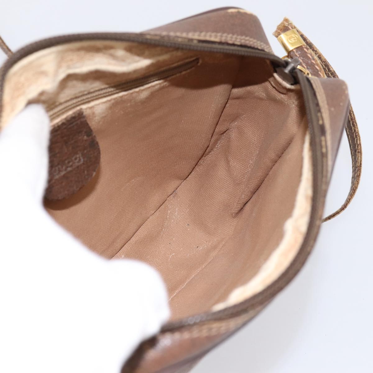 GUCCI GG Supreme Shoulder Bag PVC Beige Gold 007 115 6423 Auth 198269