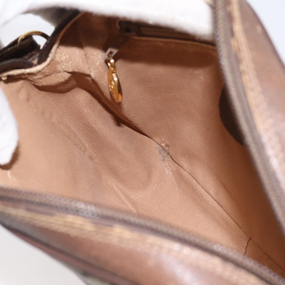 GUCCI GG Supreme Shoulder Bag PVC Beige Gold 007 115 6423 Auth 198269