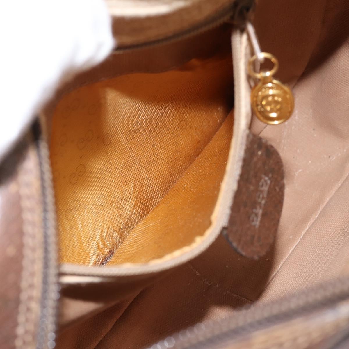 GUCCI GG Supreme Shoulder Bag PVC Beige Gold 007 115 6423 Auth 198269