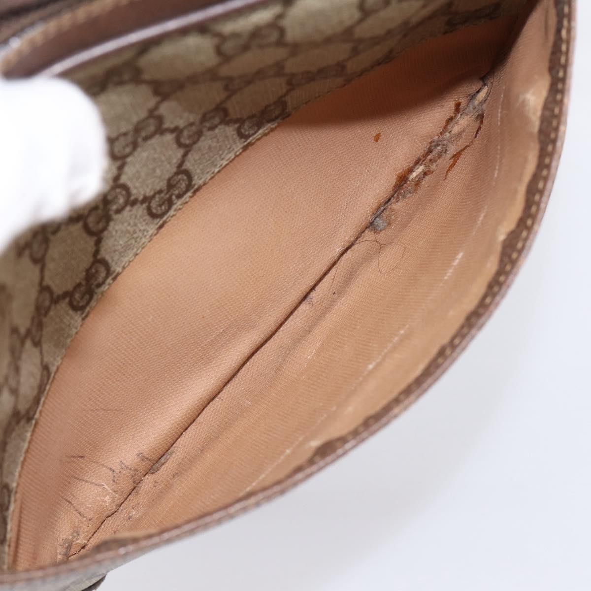 GUCCI GG Supreme Shoulder Bag PVC Beige Gold 007 115 6423 Auth 198269