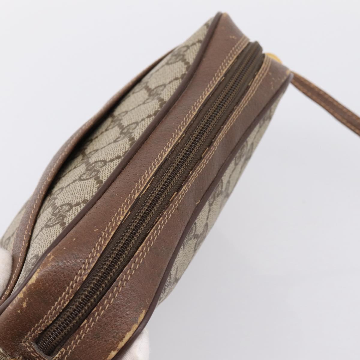 GUCCI GG Supreme Shoulder Bag PVC Beige Gold 007 115 6423 Auth 198269