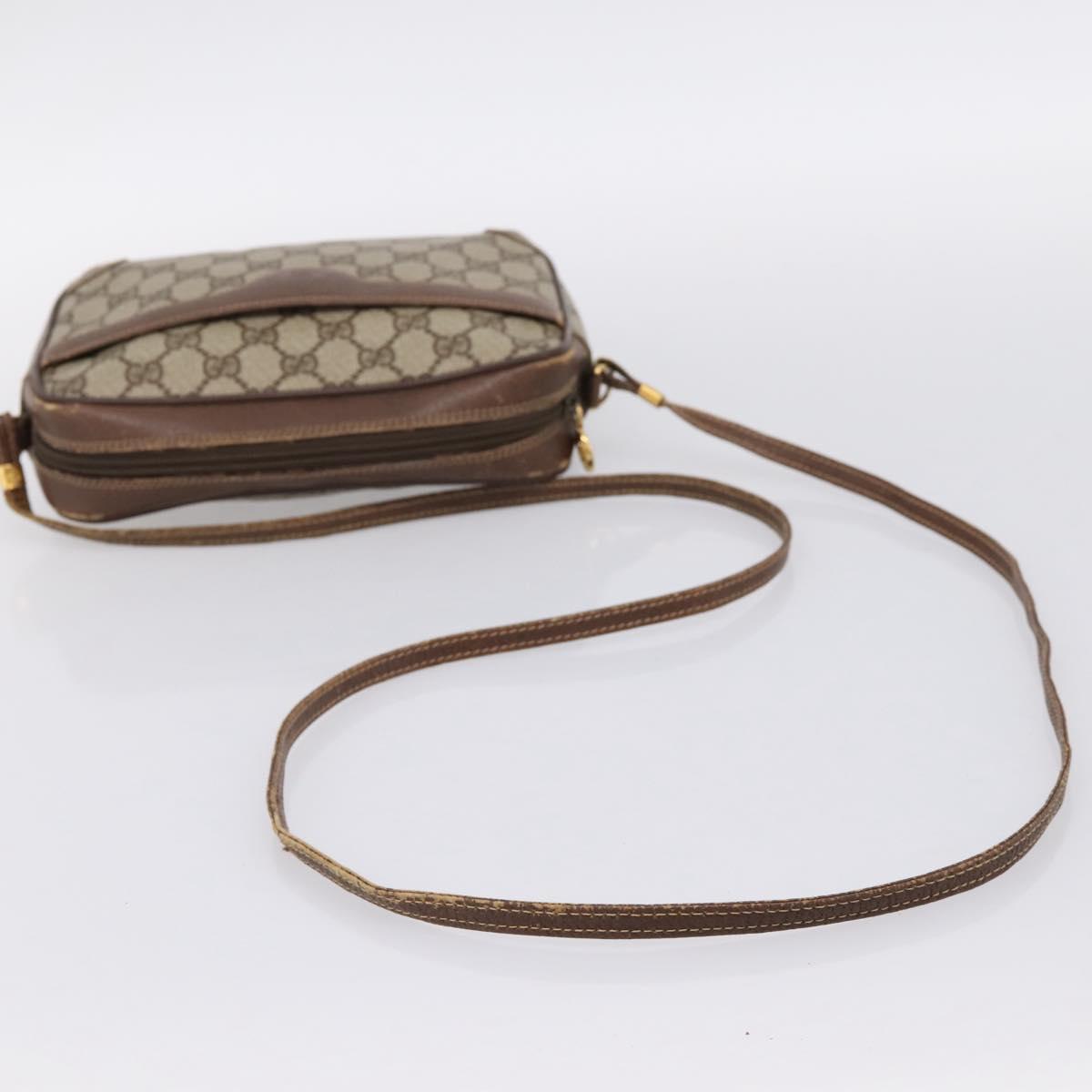 GUCCI GG Supreme Shoulder Bag PVC Beige Gold 007 115 6423 Auth 198269