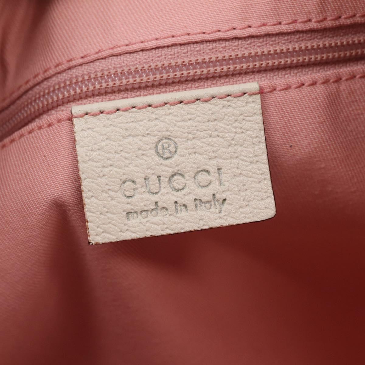 GUCCI GG Canvas Abbey Shoulder Bag Pink Gold Tone 146244 Auth 198274V