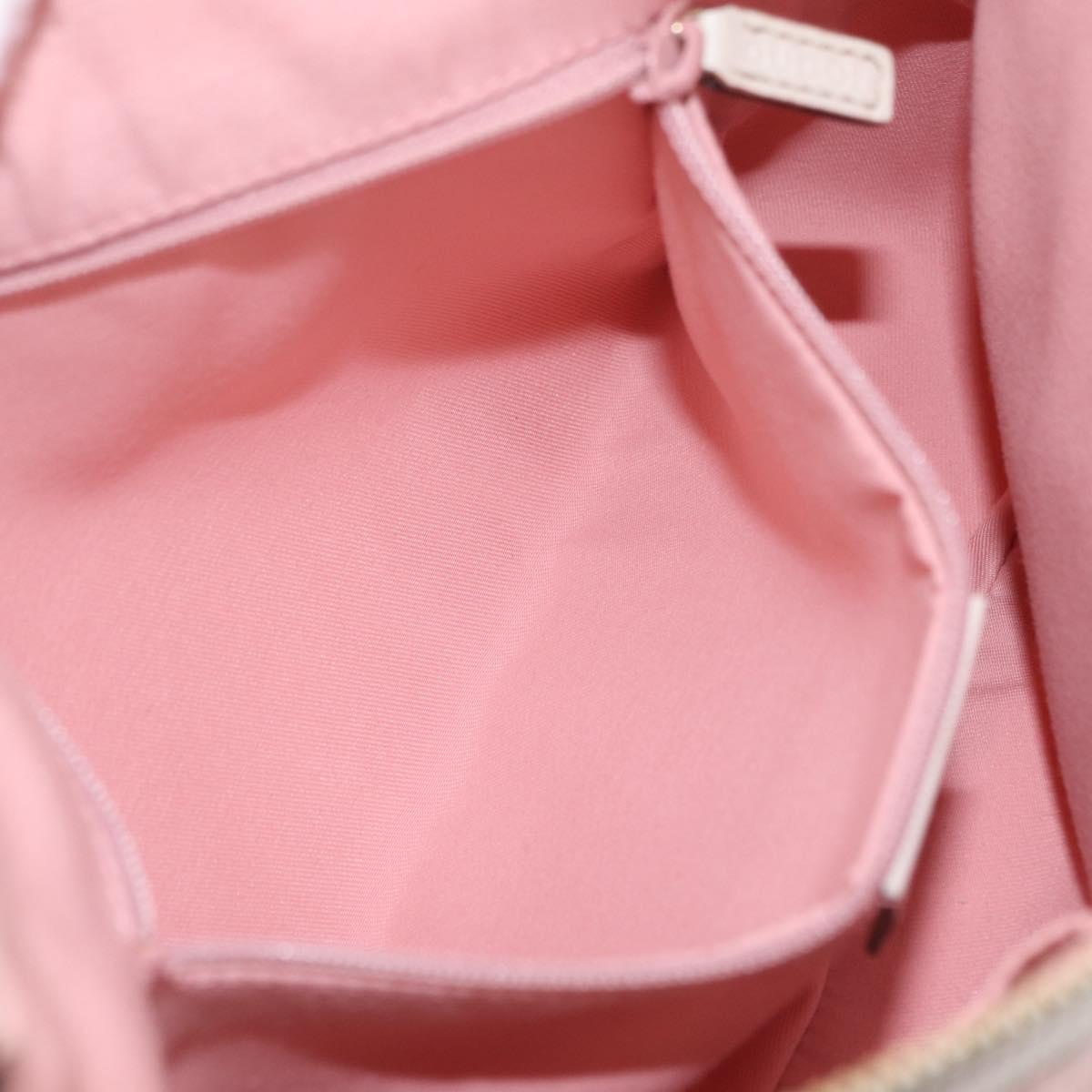 GUCCI GG Canvas Abbey Shoulder Bag Pink Gold Tone 146244 Auth 198274V