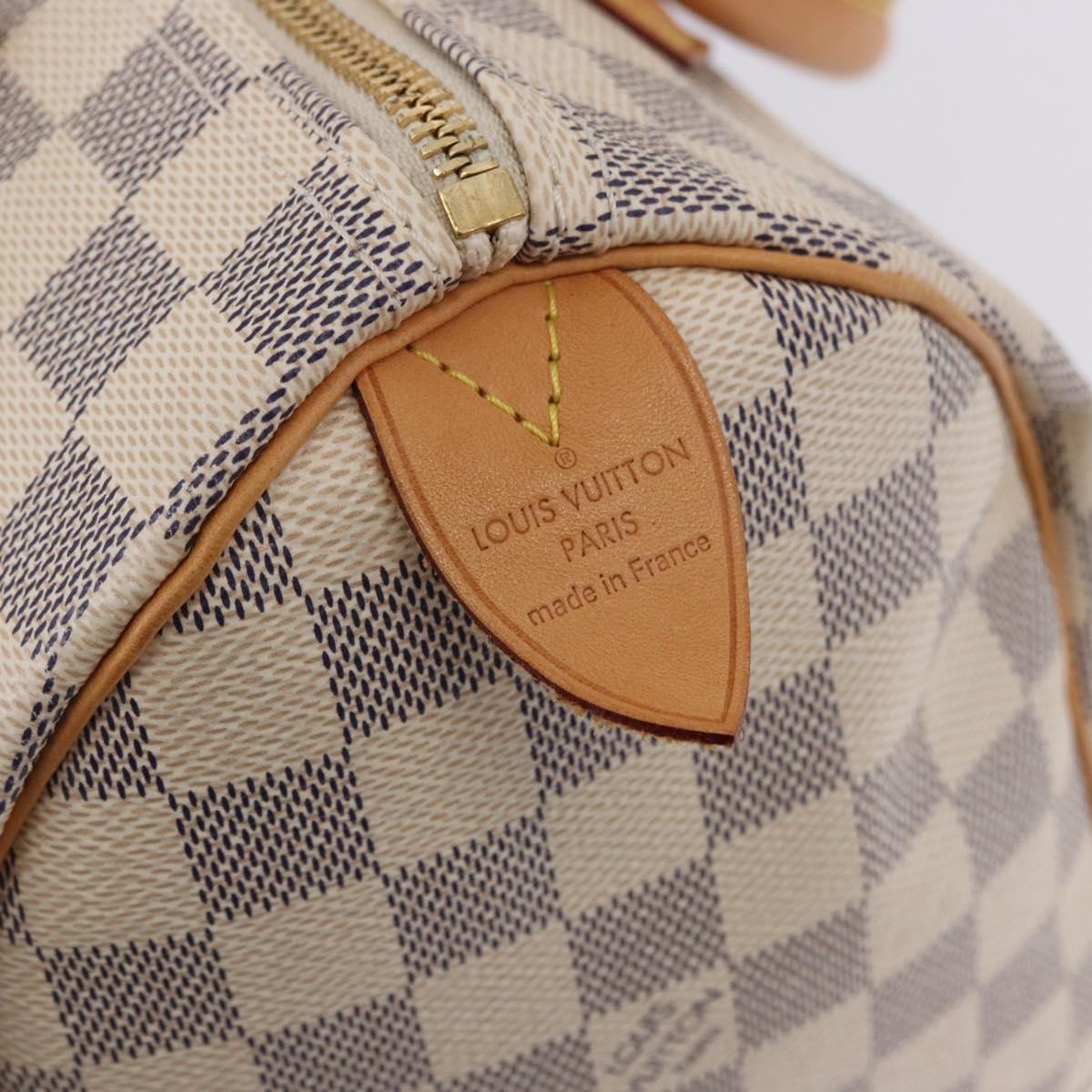 LOUIS VUITTON Damier Azur Speedy 25 Hand Bag N41534 LV Auth 198278SAV