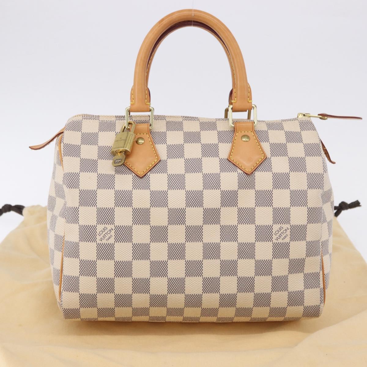 LOUIS VUITTON Damier Azur Speedy 25 Hand Bag N41534 LV Auth 198278SAV