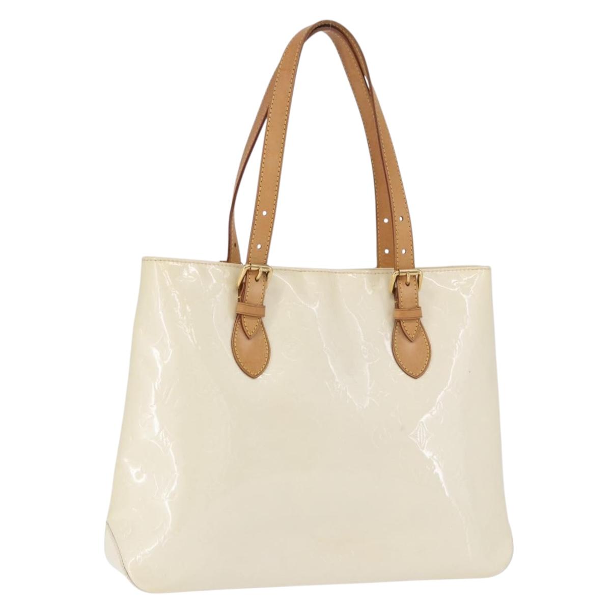 LOUIS VUITTON Monogram Vernis Brentwood Shoulder Bag Perle M91512 LV Auth 198288