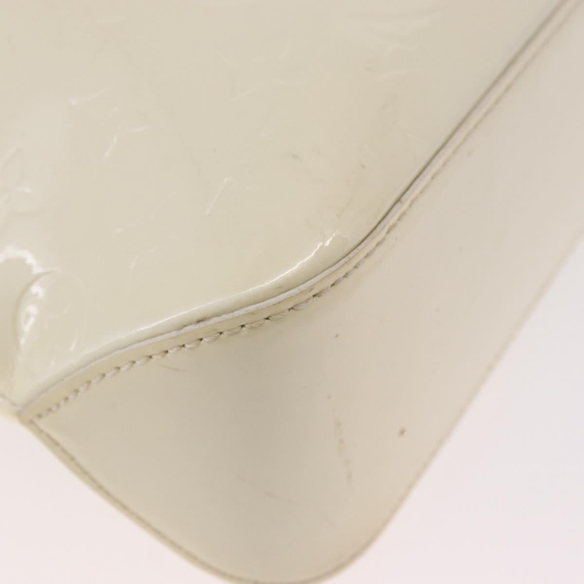 LOUIS VUITTON Monogram Vernis Brentwood Shoulder Bag Perle M91512 LV Auth 198288