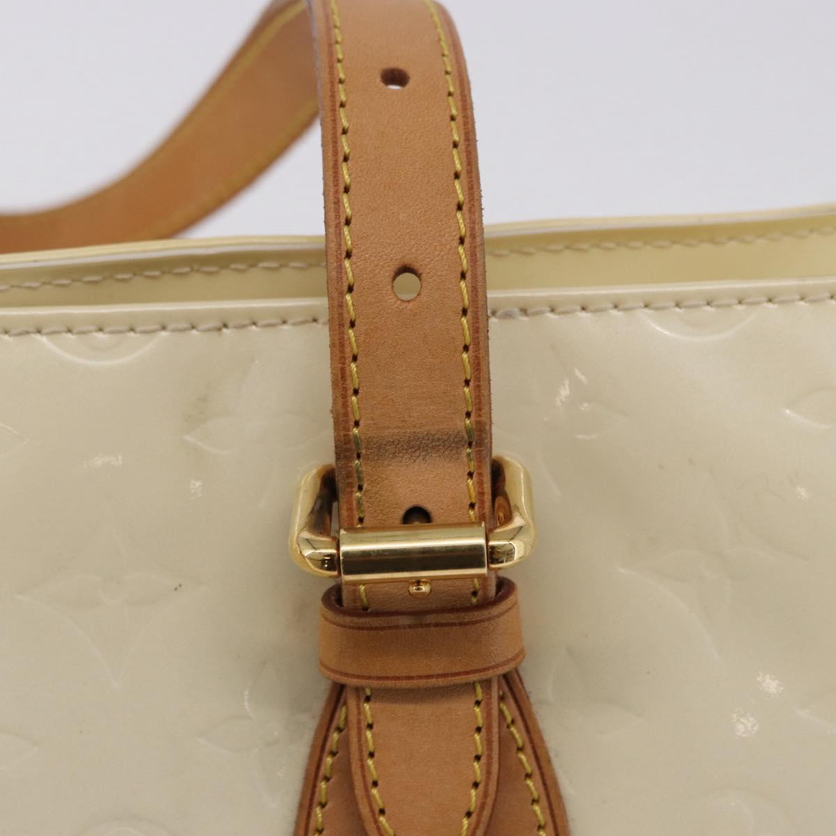 LOUIS VUITTON Monogram Vernis Brentwood Shoulder Bag Perle M91512 LV Auth 198288