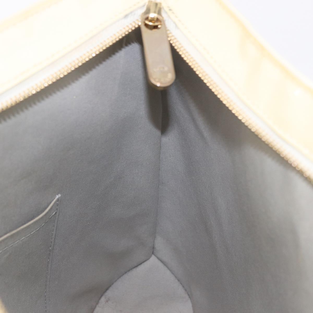 LOUIS VUITTON Monogram Vernis Brentwood Shoulder Bag Perle M91512 LV Auth 198288