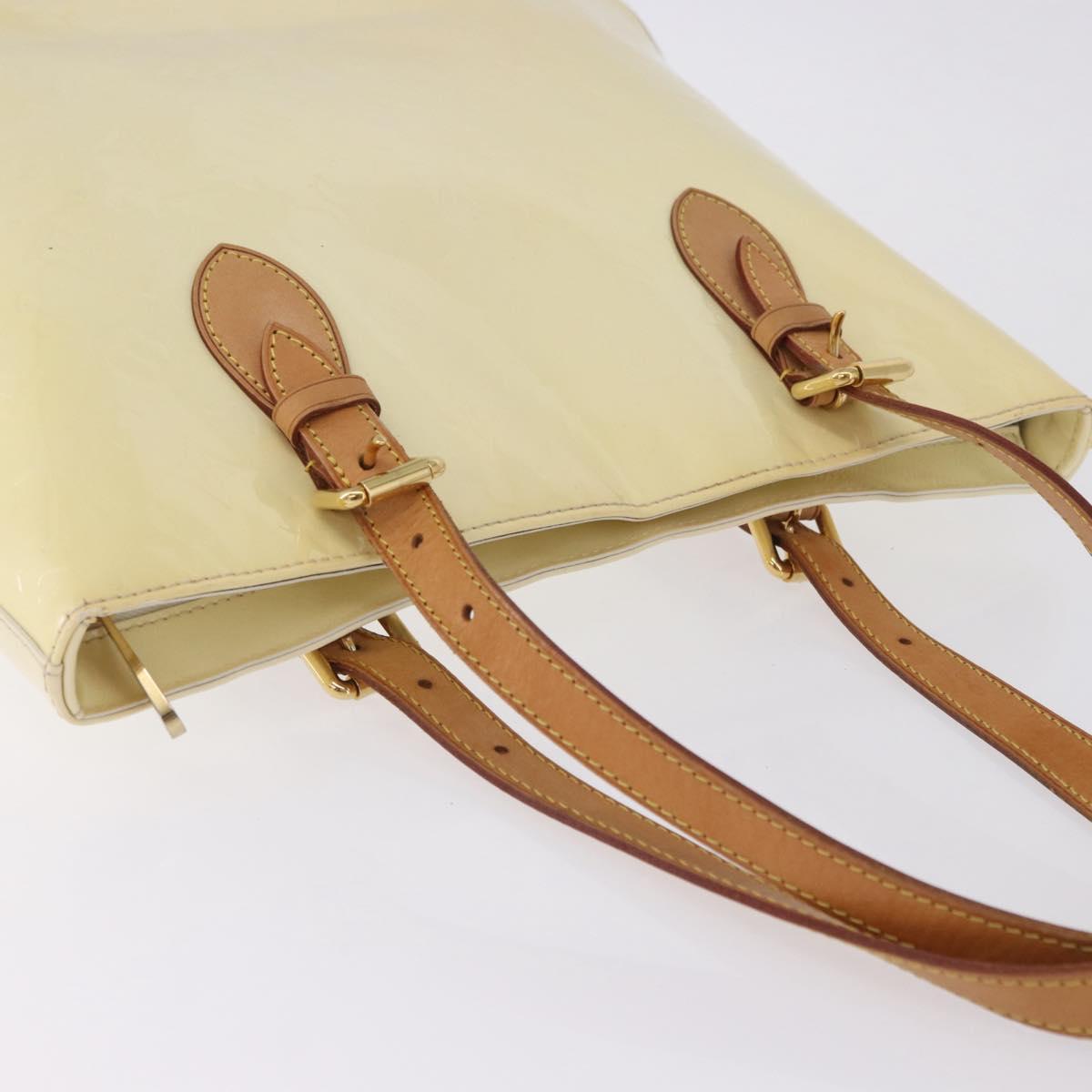 LOUIS VUITTON Monogram Vernis Brentwood Shoulder Bag Perle M91512 LV Auth 198288