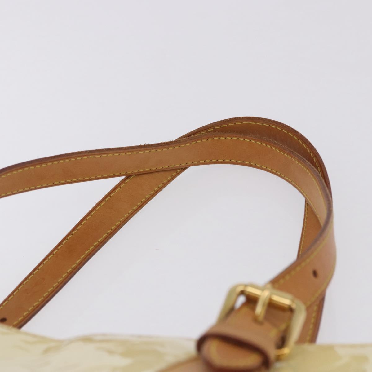 LOUIS VUITTON Monogram Vernis Brentwood Shoulder Bag Perle M91512 LV Auth 198288
