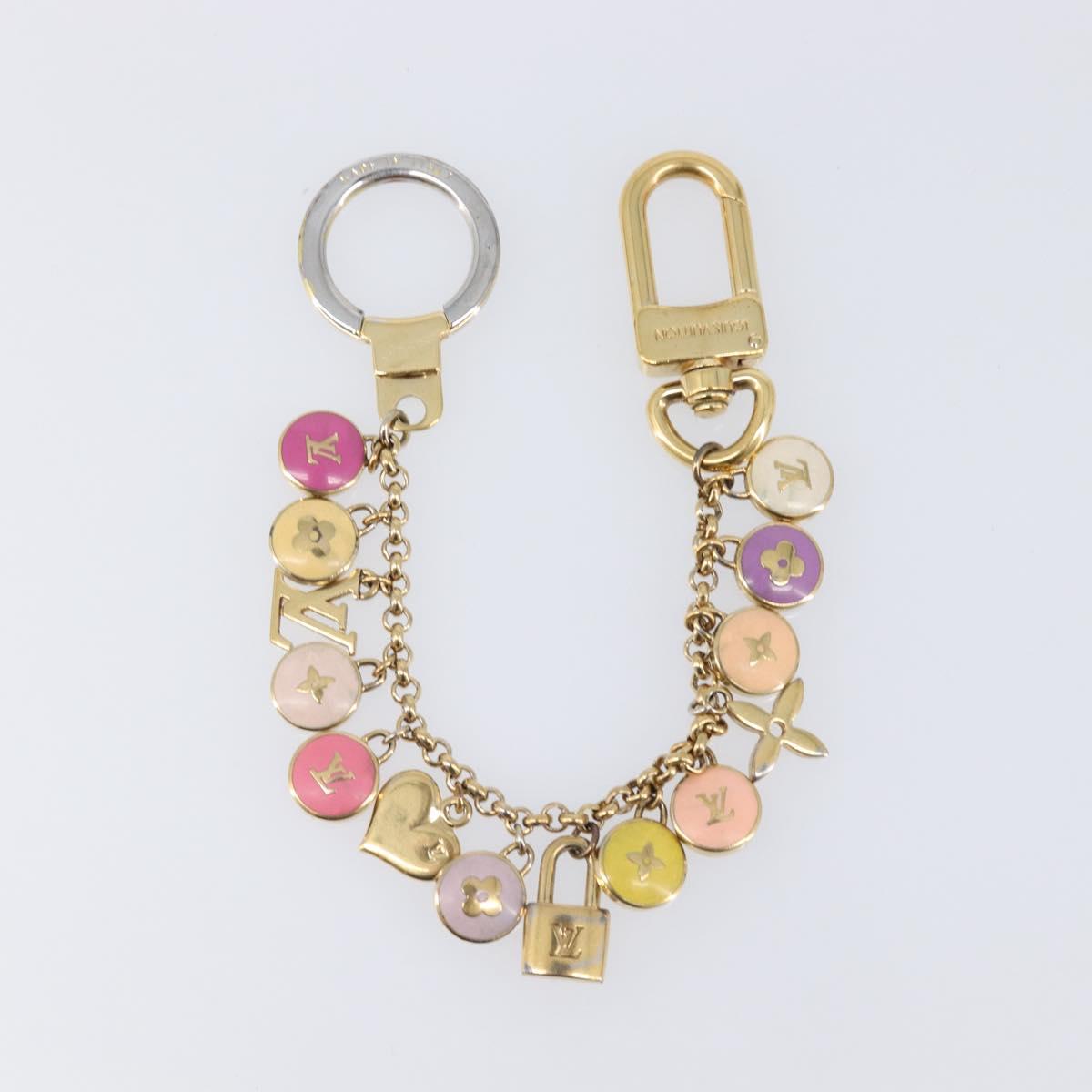 LOUIS VUITTON Porte Cles Chainne Pastille Key Holder metal M66172 LV Auth 198289