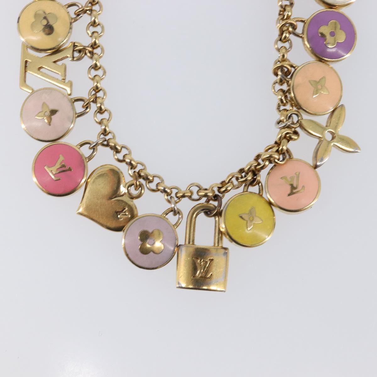 LOUIS VUITTON Porte Cles Chainne Pastille Key Holder metal M66172 LV Auth 198289