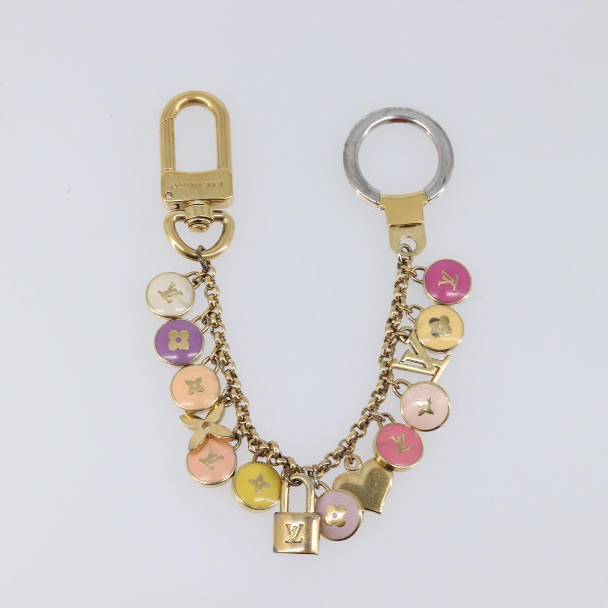LOUIS VUITTON Porte Cles Chainne Pastille Key Holder metal M66172 LV Auth 198289