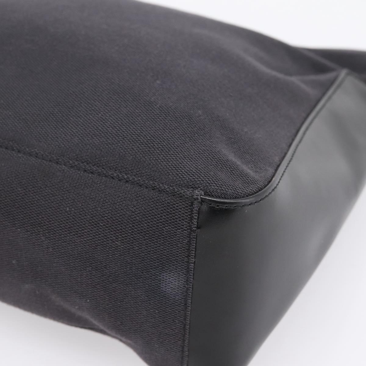 GUCCI Shoulder Bag Canvas outlet Black Silver 001 8766 Auth 198290A