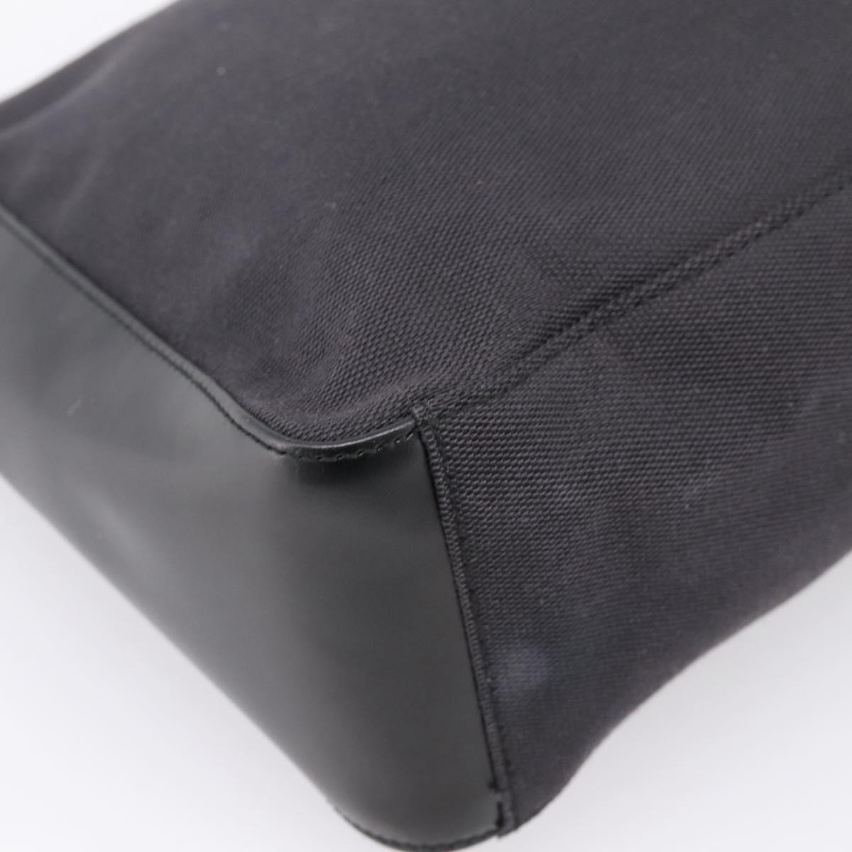GUCCI Shoulder Bag Canvas outlet Black Silver 001 8766 Auth 198290A