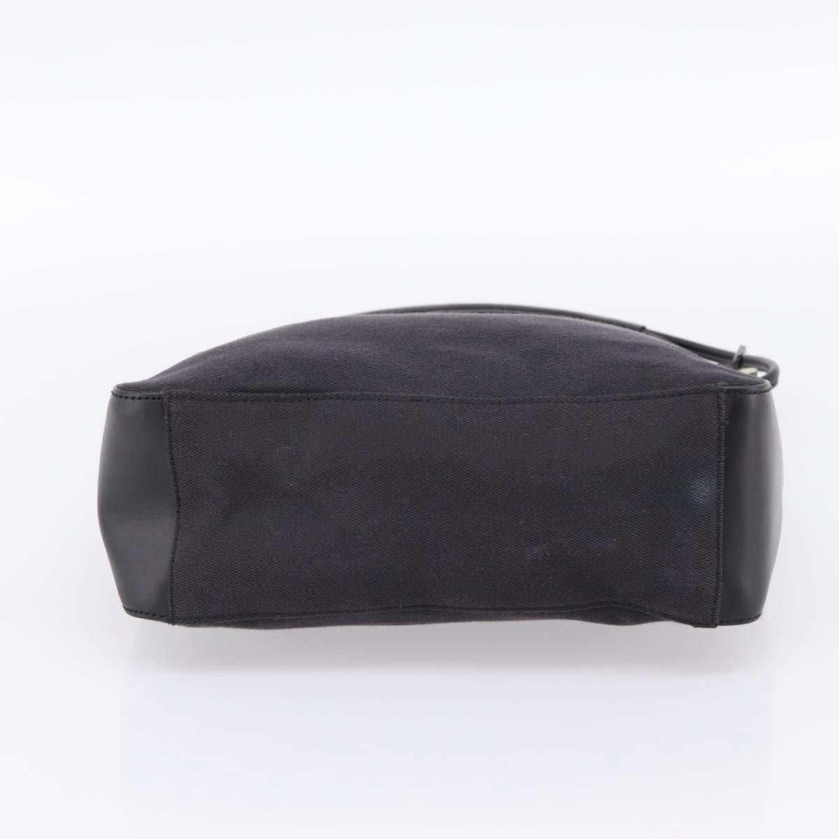 GUCCI Shoulder Bag Canvas outlet Black Silver 001 8766 Auth 198290A
