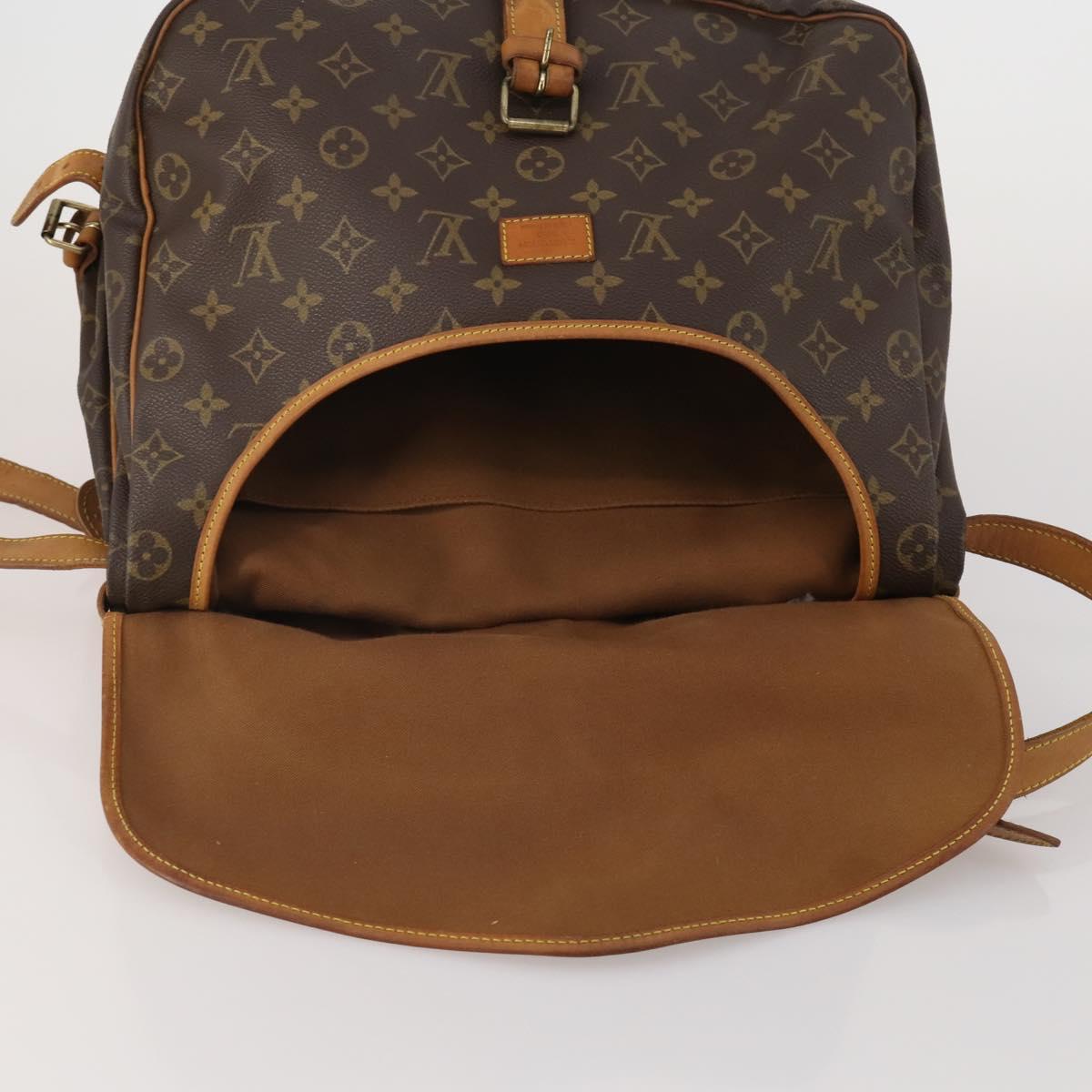 LOUIS VUITTON Monogram Saumur 35 Shoulder Bag M42254 LV Auth 198294