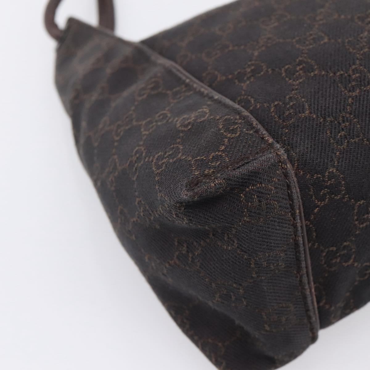 GUCCI GG Canvas Hand Bag Brown 101333 Auth 198296A